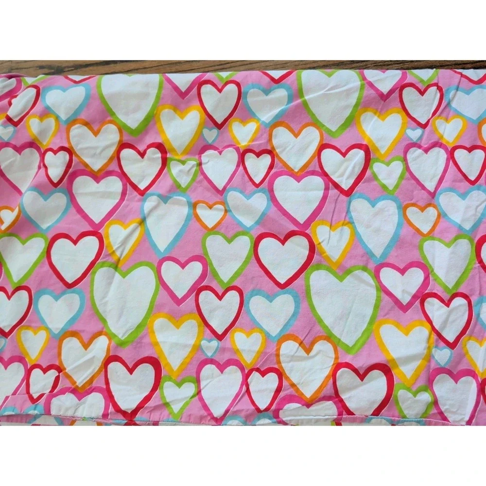 IKEA Vitaminer Hjarta Twin Pink Multicolor Hearts Cotton Duvet Cover 90s Y2K